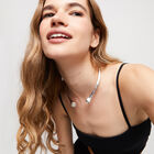 Collar ba&ntilde;ado en plata de ley con cristal blanco